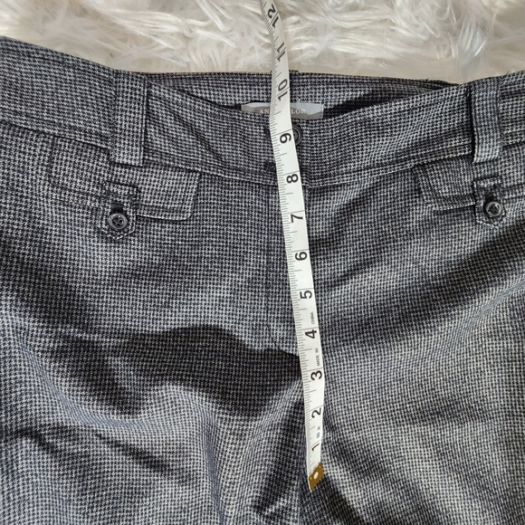 Ann Taylor Black and Gray Herringbone Trouser Pants, Size 2 - Picture 8 of 8